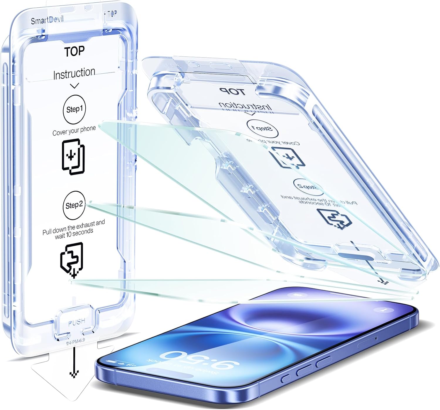 Protect Range - 3 Pack Clear Screen Protector for iPhone 15/16 Series